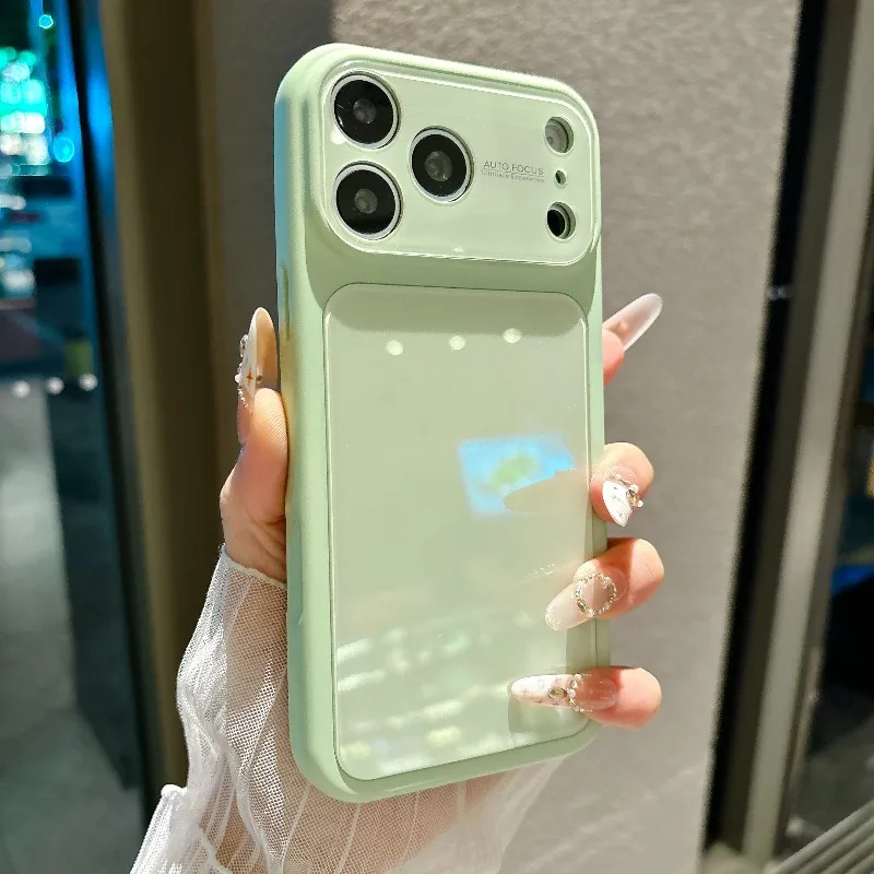 Luxury Candy Solid Color High Gloss Phone Case with Camera Lens Protection