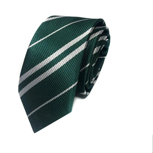 Halloween Tie Magic College Badge Cosplay Slytherin Costume Accessories Necktie Tie Malfoy Stripe Style Prop neck tie anime necktie cosplay necktie anime tie