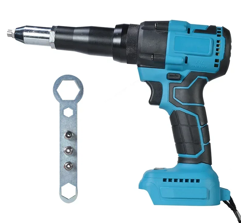Electric Rivet Gun Rivet Nut Gun Drill Insert Nut Pull Riveting Tool 2.4-4.8mm Cordless With LED Light For Makita 18V Battery 2