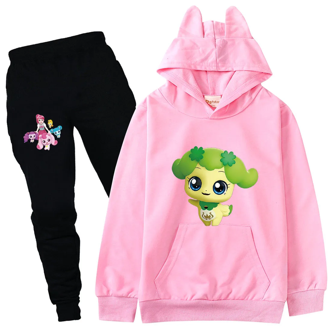 

캐치! 티니핑 Catch Teenieping Clothes Sets for Children Tini Ping Hoodie Toddler Girl Outfits Boys Hooded Sweatshirts Pants 2pcs Suit