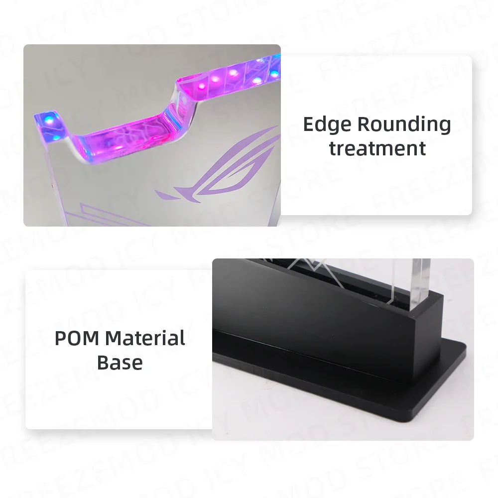 Chassis RGB Headset Holder ARGB Transparent AURA SYNC Headphone Bracket Customizable ROG Gamers DIY Stand 5V3PIN PC MOD