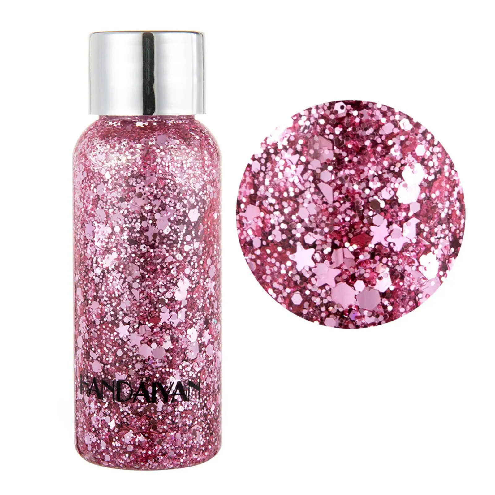 Description Picture 4 of itemWaterproof Mermaid Body Glitter Gel Long Lasting Liquid Eyeshadow with Large Sequins for Hair and Body Sparkle
