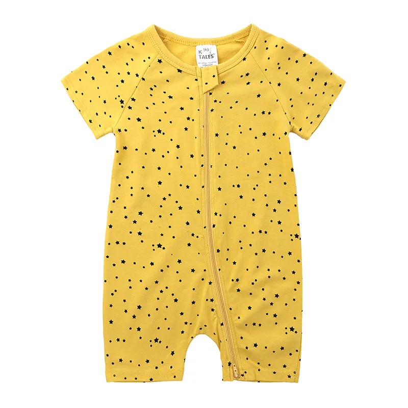 Short-Sleeve Baby Rompers Animal Dinosaur Print Baby Boy Clothes Jumpsuit Summer Onesie Infant Baby Girls Newborn Clothings Newborn Knitting Romper Hooded  Baby Rompers