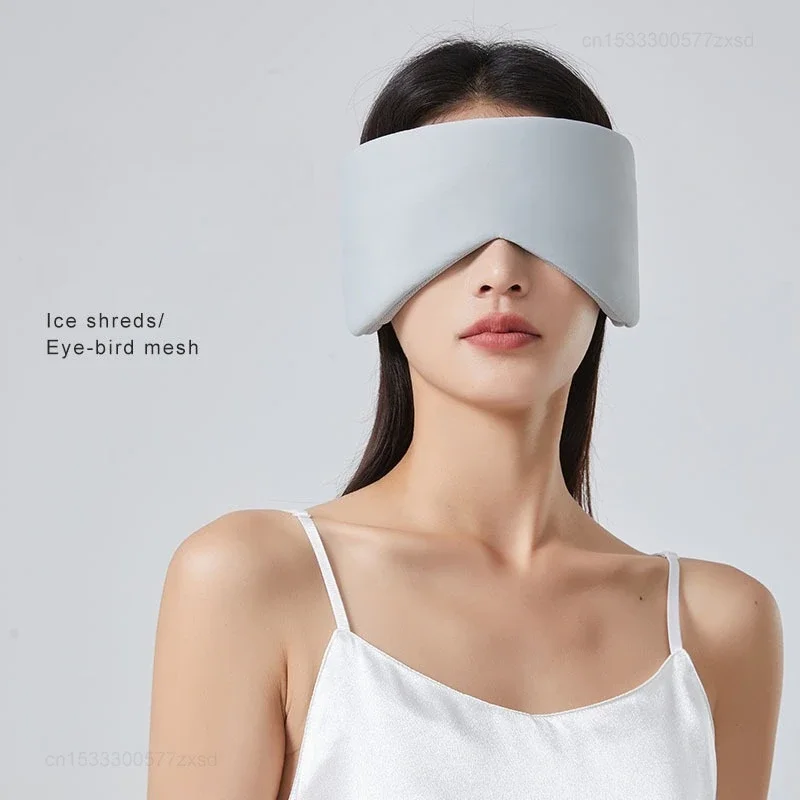 Enhanced Sleep Eye Mask: Ice Silk Breathable Comfort, Dual-Temperature Full Coverage Blackout with Noise Reduction