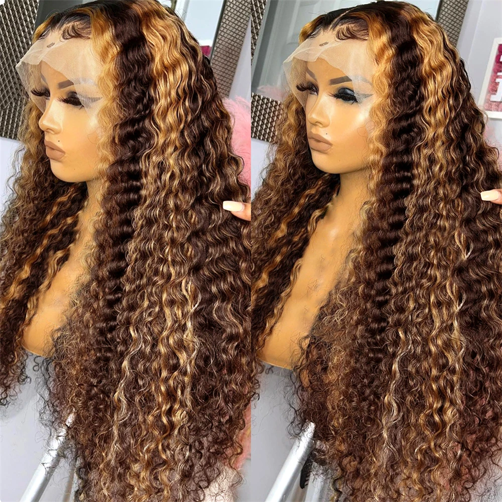 

13x6 эксклюзивные HD кружевные передние al парики для женщин, парик с глубокой волной и застежкой на кружевной сетке, дневной светлый парик 13x4