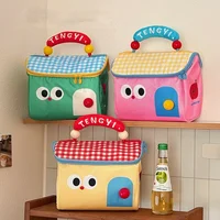 Cute Cottage Makeup Bag Large Capacity Multifunctional Fresh-Keeping Insulated Lunch Box Bag Handbag Beauty Bag 1