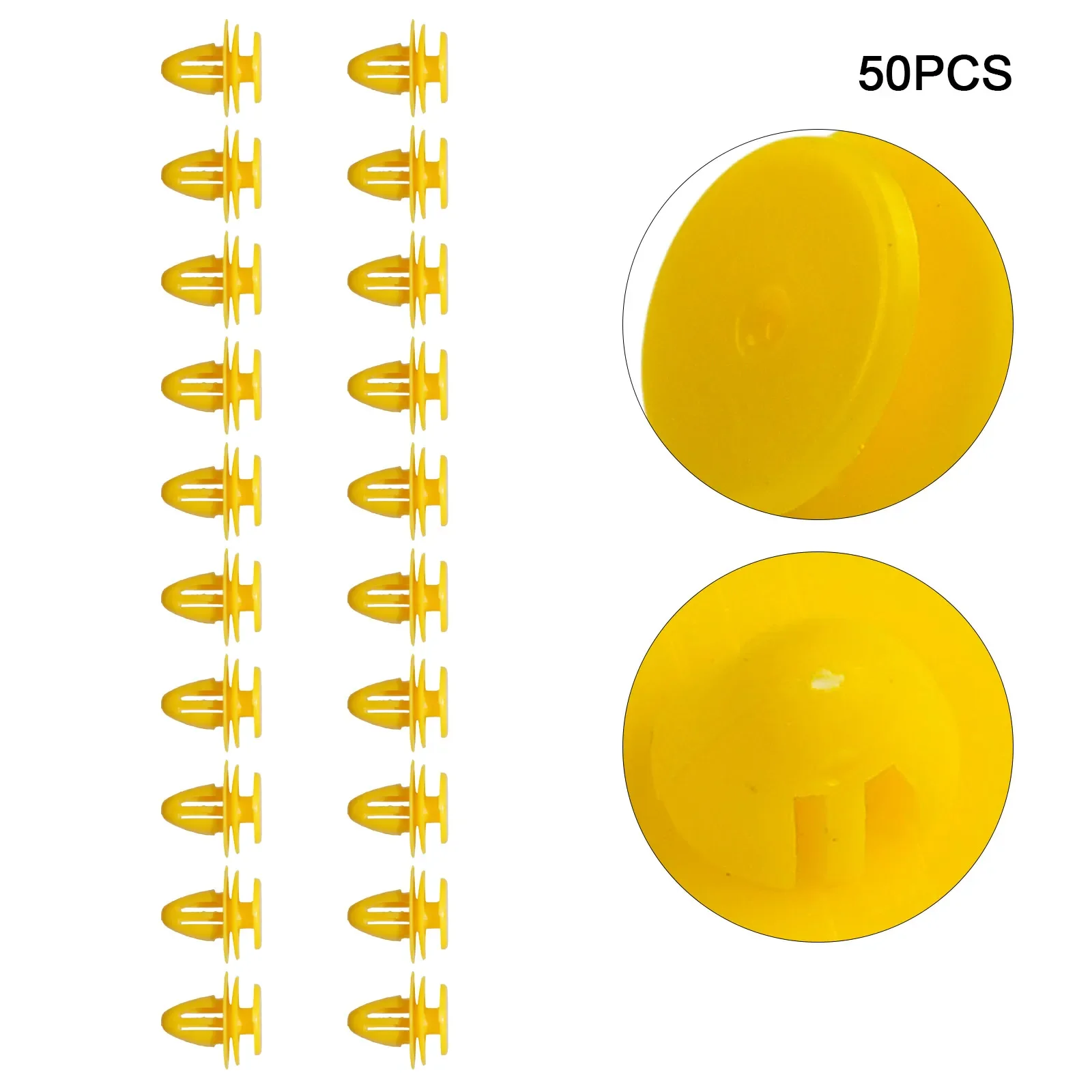 Pack Of 50 Yellow Plastic Rivet Car Door Trim Panel Clips For Volvo S80 Reliable And Easy To Install Fasteners