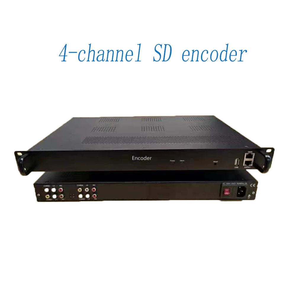 4/8 Channel SD Encoder, Audio and Video Converter AV to IP Broadcast  TV Transmission Equipment