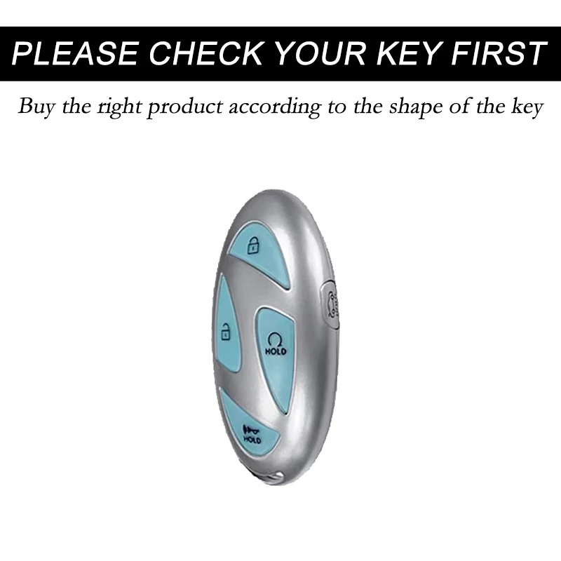Premium 5-Button Car Key Case Cover with Keychain Accessories