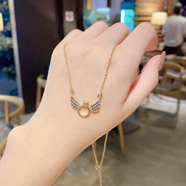 Gold & White Gold Plated Angel Wings Necklace. 🔥Up to 80% Off + Extra  discounts now! Express and Same Day Delivery Option🚀. Shop no... |  Instagram