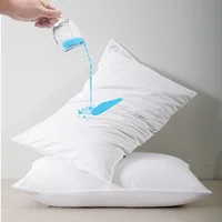 2pcs Zippered Waterproof Pillow Cover, Oil-resistant Knitted Pillow Protector for Bed Sleeping Pillowcase 1