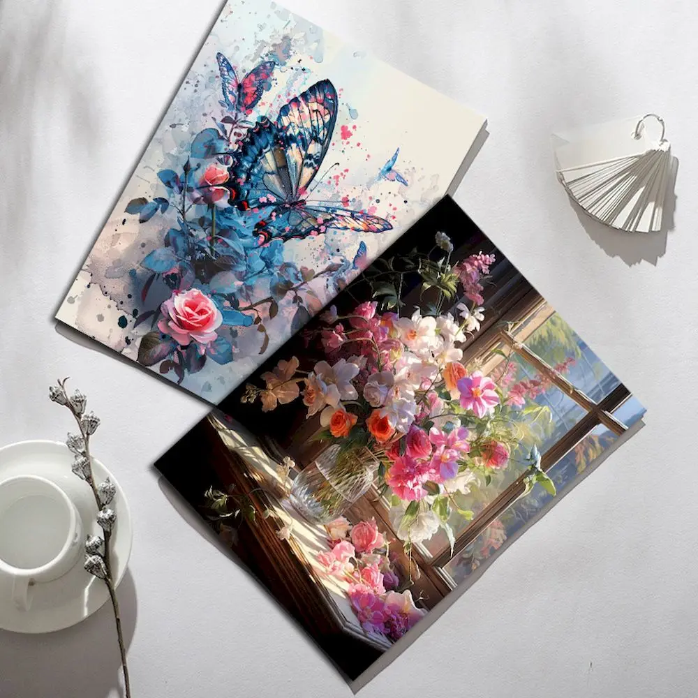 Painting by numbers kits oil picture by numbers painting by numbers Paint By Numbers Flower Set Colorful Oil Picture Drawing Canvas Frame Acrylic Paint For Adults Kits Coloring By Number Decor Art