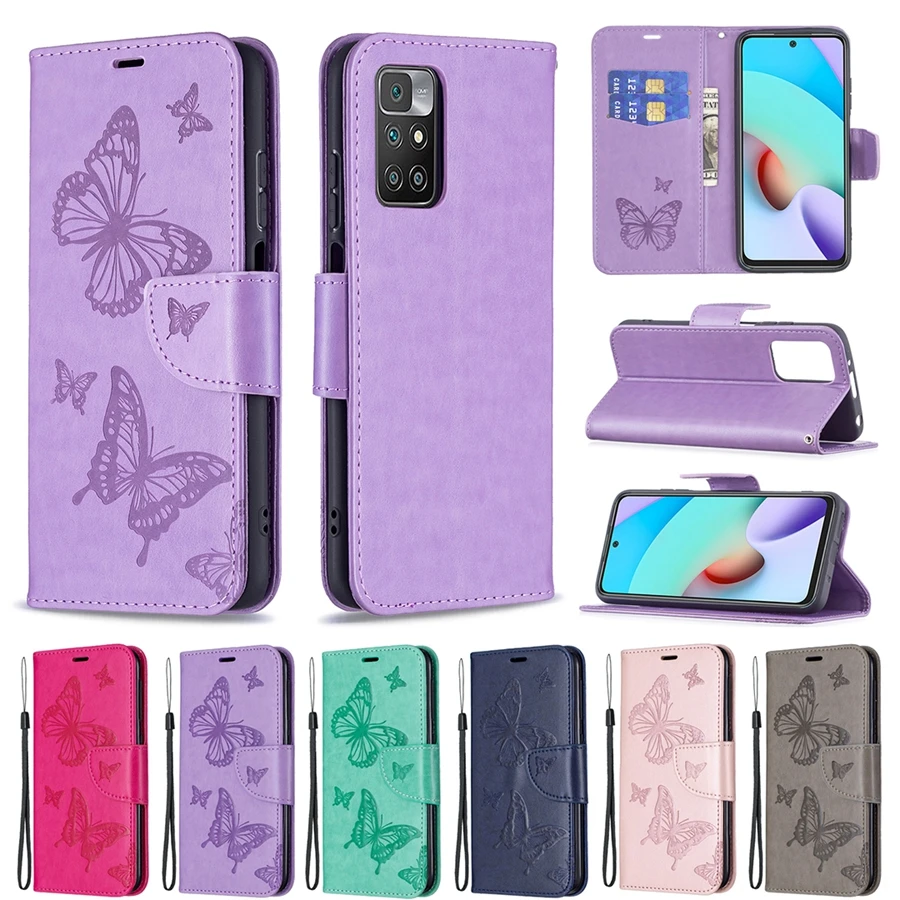 Portafoglio Farfalla Flip Custodia In Pelle Per Xiaomi Redmi 12 10C 9A 9C 9T A2 Plus A1 Note 12S 12 Pro 11 Pro 11S 10 Pro Poco X5 Pro F5