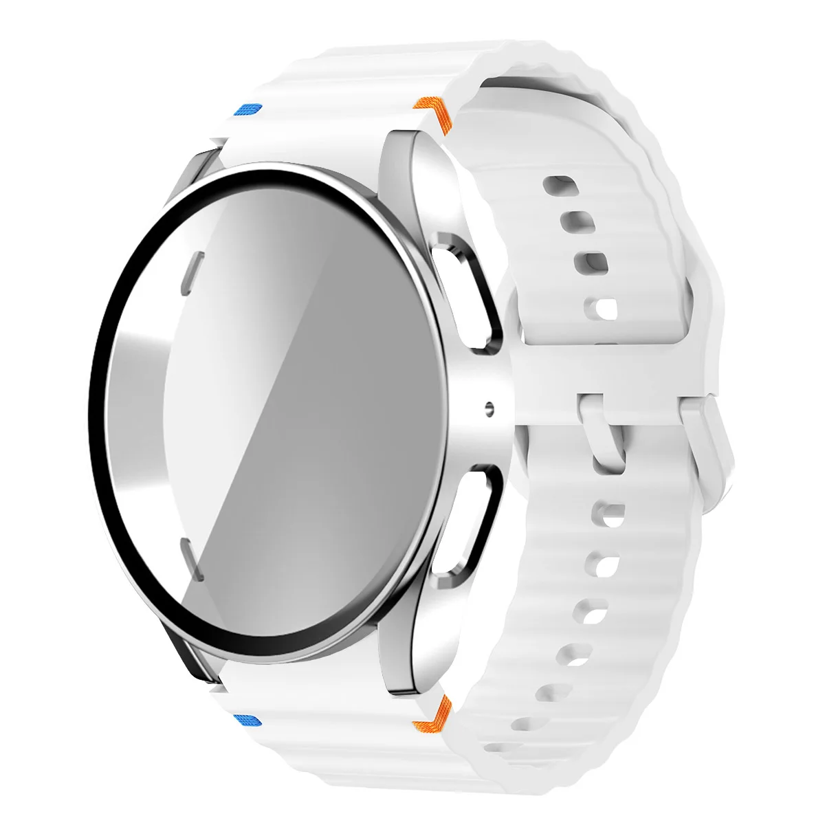 Silicone Watch Band with Case and Screen Protector Bumper