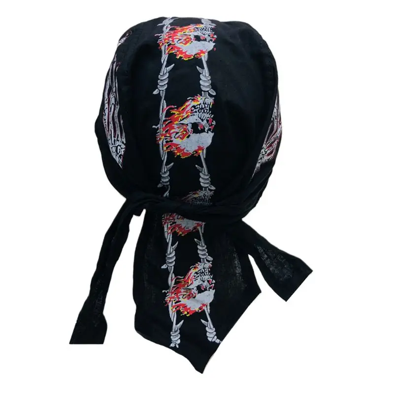 

for Head Wraps Cycling Skull Beanie Motorcycle Helmet Liners Hip Hop Gothic Paisley Floral Printed Pirate Hat Bandan