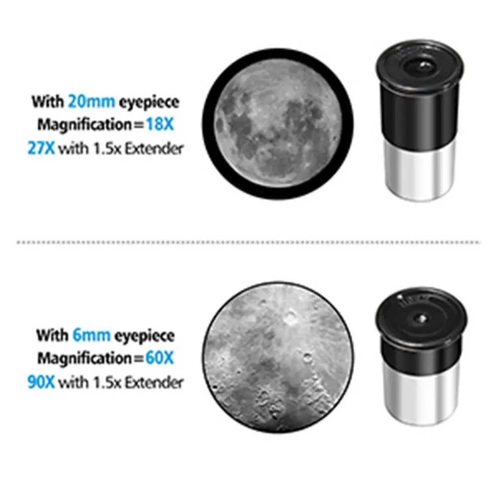 Kids Professional Long Range Astronomical Telescope, 18X 27X 60X 90X Monocular For Various Scene, With Finderscope