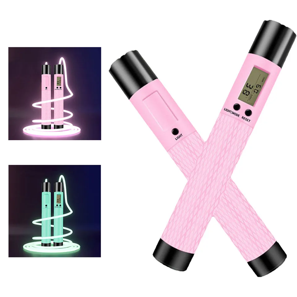 

GOBYGO Counting Luminous Jump Rope ABS Handle Anti-slip Rope Wear-resistant Fluorescent Skipping Rope Fitness Equipment
