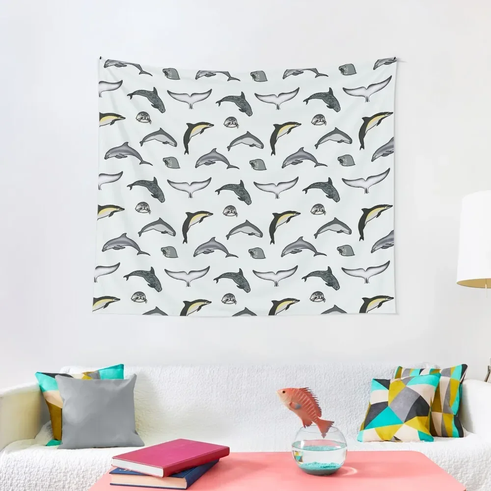 

Marine mammals pattern Tapestry Art Mural Room Decor Home Decoration Accessories Aesthetics For Room Tapestry