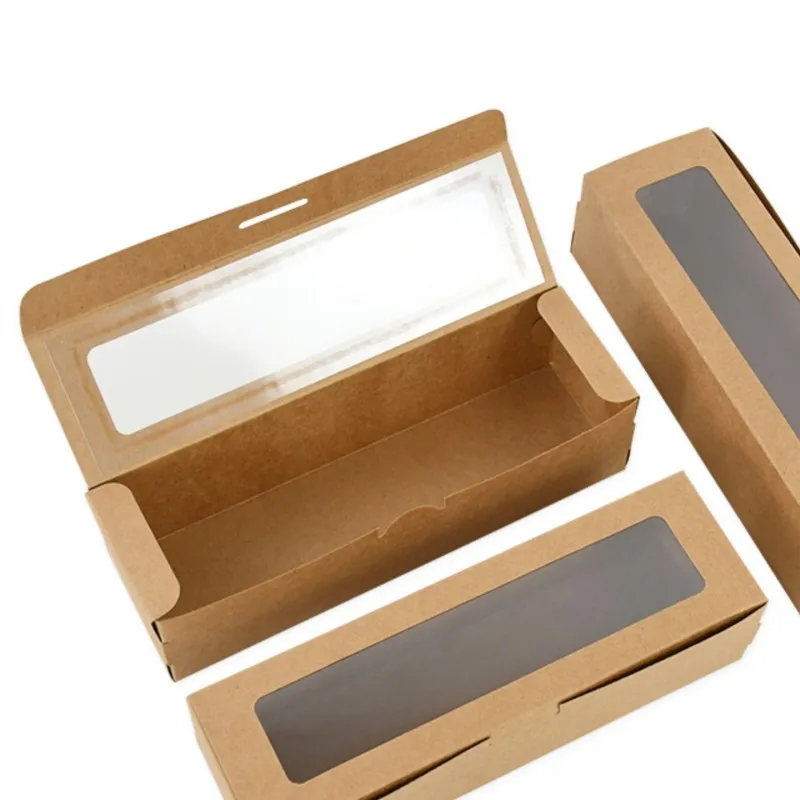 30 Scatole Per Macaron Oro Con Finestra Trasparente – Contenitore Per 4-5 Dolci, 12,2x4,8x4,8 Cm, Bakipack - 2