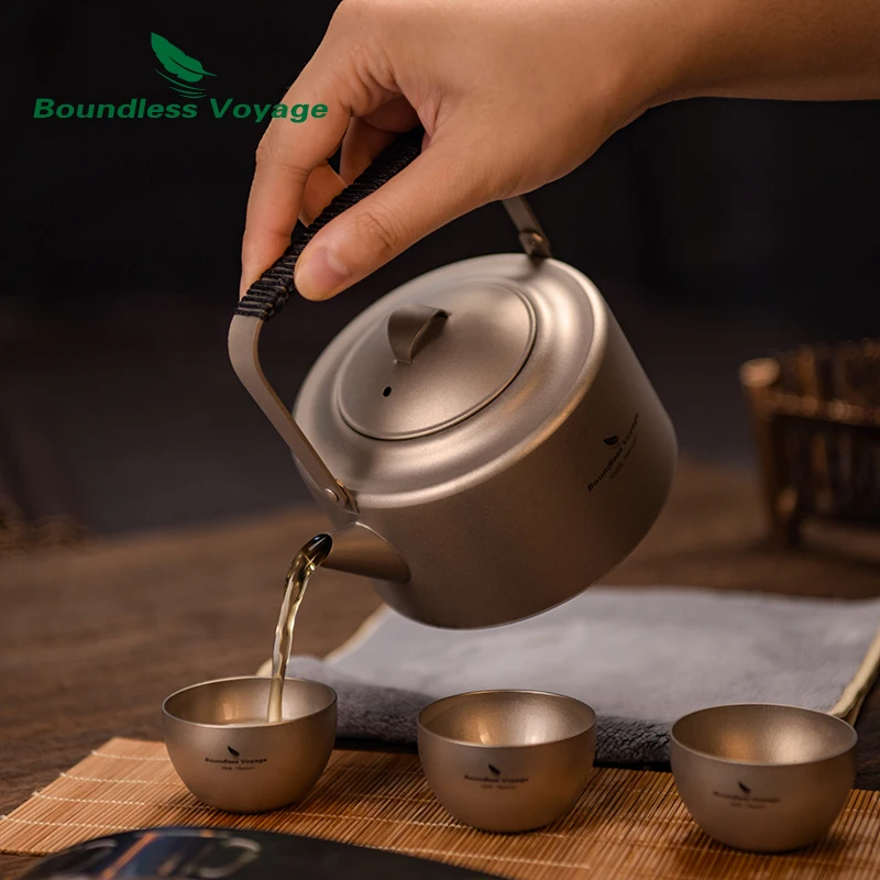 Boundless Voyage 300ml Titanium Tea Pot With Infuser Tea Kettle Cup Set  Single Layer Small Teapot With Filter for Loose Tea - AliExpress