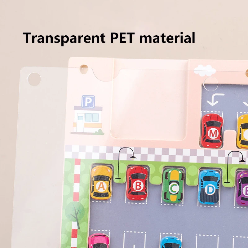 Montessori Alphabet Matching Game Magnetic Parking Lot Maze 26 Letters Cars Puzzle For Kids