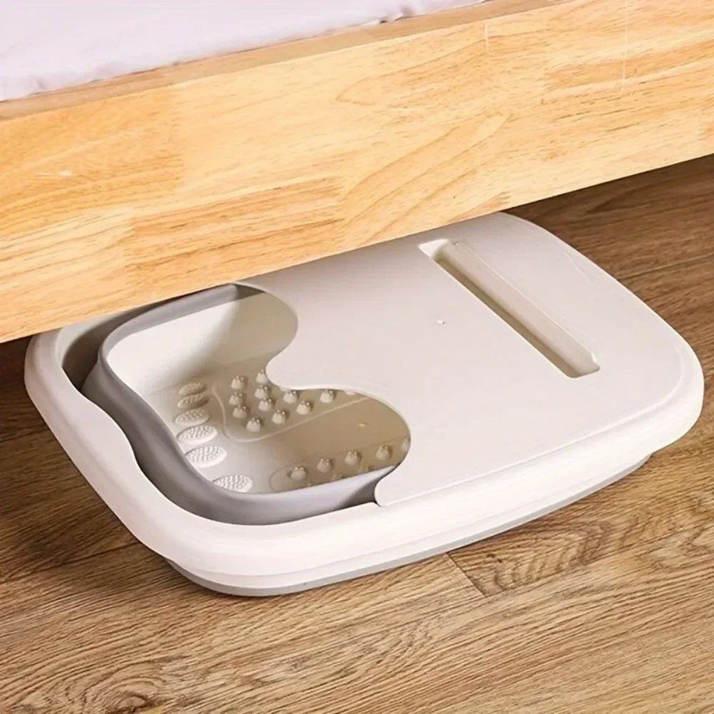 Home Foot Bath Tub Foldable Portable Thickened Foot Soaking Bucket Lavipeditum Massage Practical Plastic Simple Foots Wash Basin