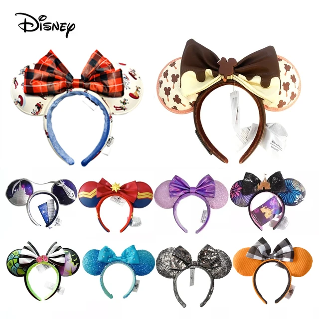 Diadema de Disney con orejas de Mickey, diadema de fuegos artificiales con  Jack Pumpkin King, diadema