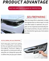 Self-healing Tpu Ppf Headlight Film Anti Scratches Protect Smoke Black Car Lamp Tint Film For Audi Bmw Tesla Decorate Styling 2