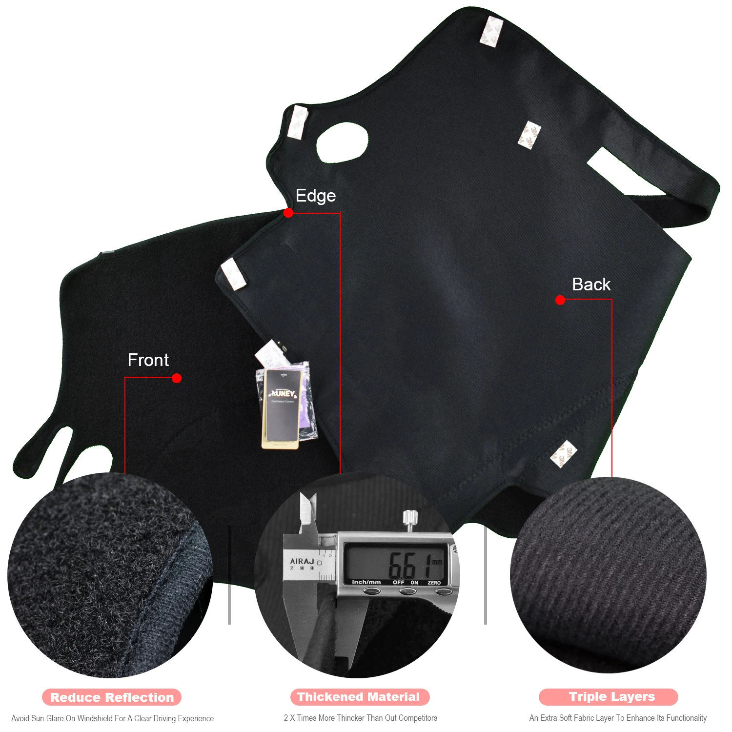 OEMASSIVE Dashboard Cover Dashmat Dash Mat Sun Shade Dash Board Cover Carpet For Nissan Altima 2007 2008 2009 2010 2011 2012