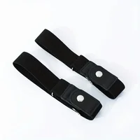 2 pièces/ensemble sans boucle ceinture élastique pour femmes hommes unisexe ceinture extensible pour pantalons jean boucle décontractée ceinture Invisible réglable gratuite 3