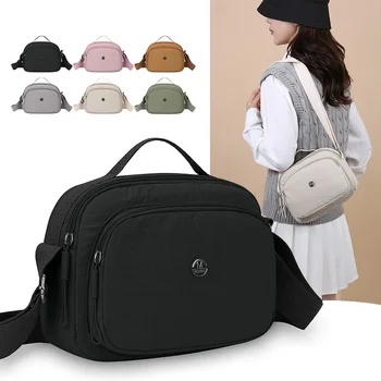 Borsa a Tracolla Mini Satchel Casual in Nylon, Borsetta da Donna di Design di Lusso con Tasche e Portamonete Semplice
