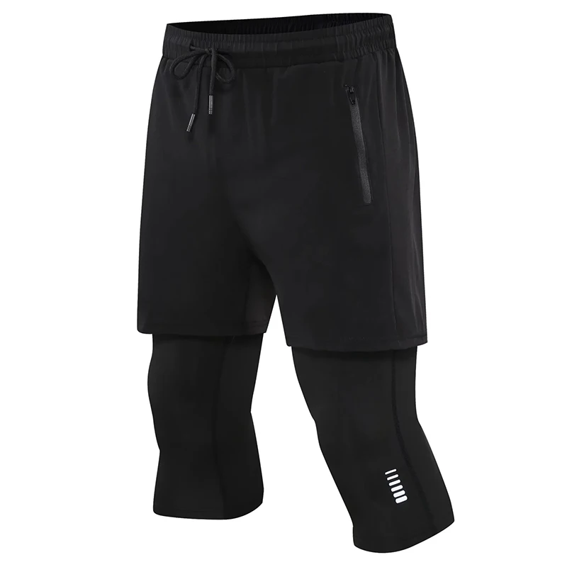 Men Running Tight Shorts Men 2 In 1 Double-deck Quick Dry GYM Sport Shorts Leggings Jogging Workout Sportswear Sports Short sports shorts