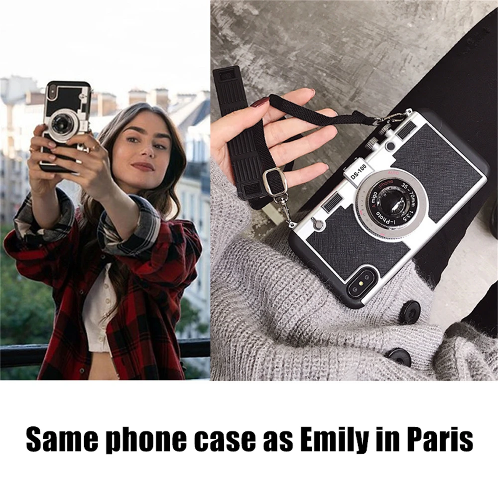 Emily in Paris-funda de teléfono con cámara Retro para Samsung
