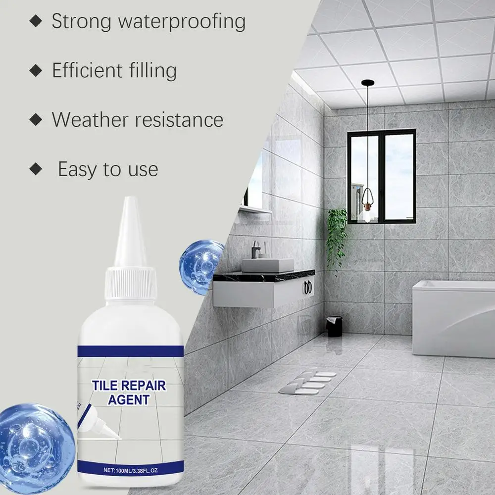 Description Picture 6 of itemTile Adhesive Quick Drying White Construction Adhesive Grout Repair 100ml Grout Sealer Tile Tile Grout And Caulking Tool For