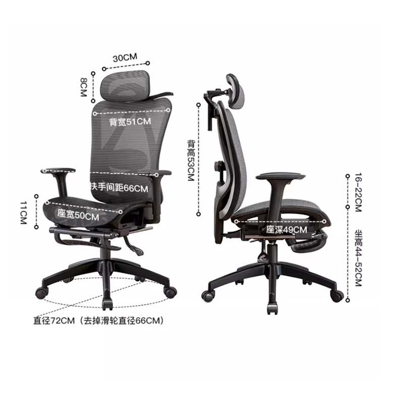 Ergonomische Kantoorstoel Gaming Computer E-Sports Huis Comfortabele Ligstoel Fauteuil Cadeira Gamer Kantoormeubilair Wkoc