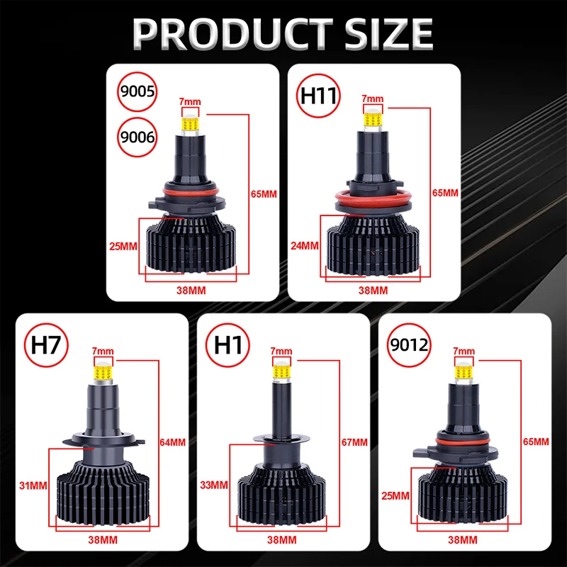 6000W 6000000LM H1 LED 360 H7 자동차 헤드라이트 H11 H8 H9 9005 HB3 9006 HB4 9012 HIR2 라이트 캔버스 24PCS CSP 6000K 렌즈용 램프