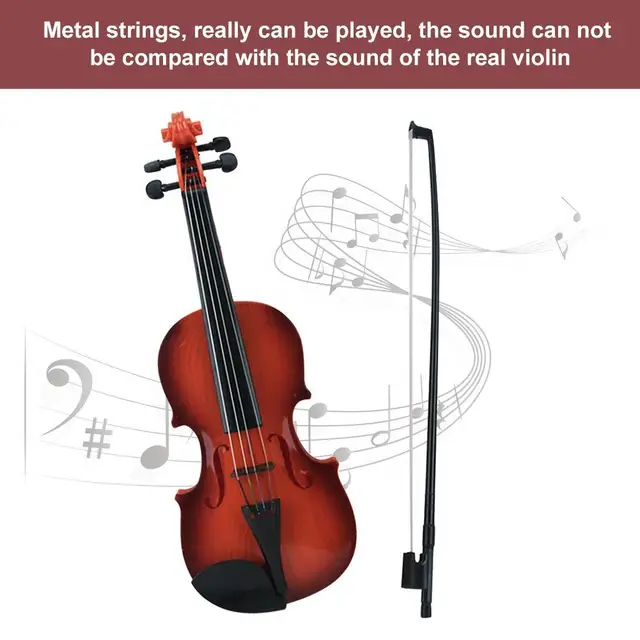 Simulação de violino ajustável para crianças, instrumento musical, brinquedo para iniciantes 2