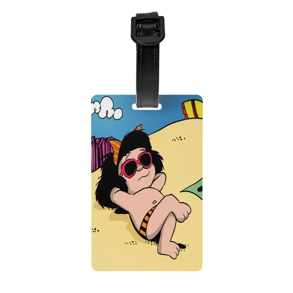 

Funny Mafalda Summer Time Luggage Tags for Suitcases Fashion Cartoon Manga Quino Comic Baggage Tags Privacy Cover ID Label