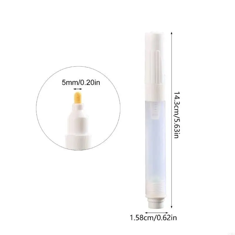 CORA 2 개/대 빈 페인트 마커 5mm 라운드 헤드 그림용 리필 가능 페인트 펜