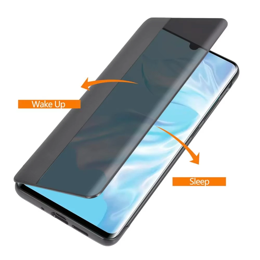 Leather Smart View Flip Cover Phone Case