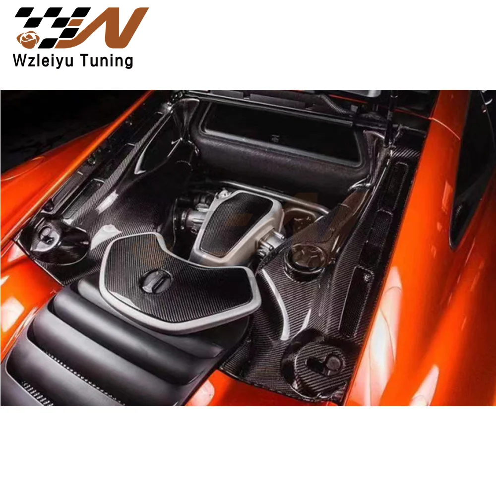 Oem Style Dry Carbon Fiber Full Engine Bay Cover Set Pannello Di Raffreddamento Adatto Per Mclaren Mp4-12C Montaggio Di Alta Qualità