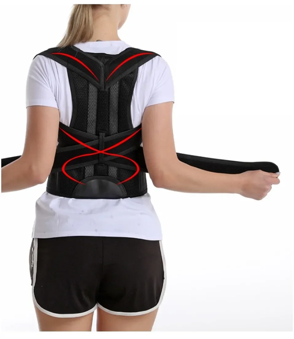 Description Picture 5 of itemMagnetic Bar Shoulder Bone Care Support Correction Back Brace Straightener Posture Corrector Vest Scoliosis Back Orthopedic Belt