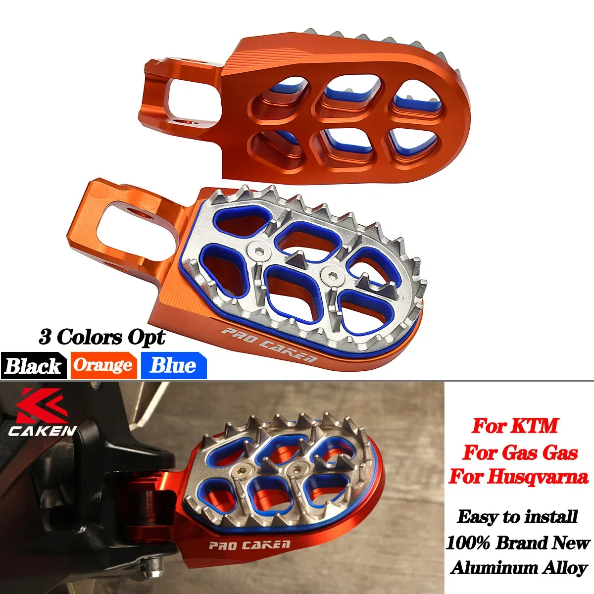 

Motorcycle Foot Rest Pegs Footrest Footpeg For KTM EXC EXCF XC XCF SXF SX 85 125 250 300 350 450 500 2017-2023 Dirt Pit Bike