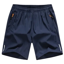 Men's Summer Quick - Dry Ice Silk Sports Shorts - Breathable Fitness & Casual Wear - XXXL (Navy Blue)