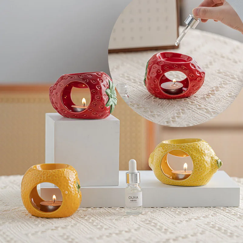 Ceramic Aromatherapy Lamp Strawberry Lemon Air Purifier