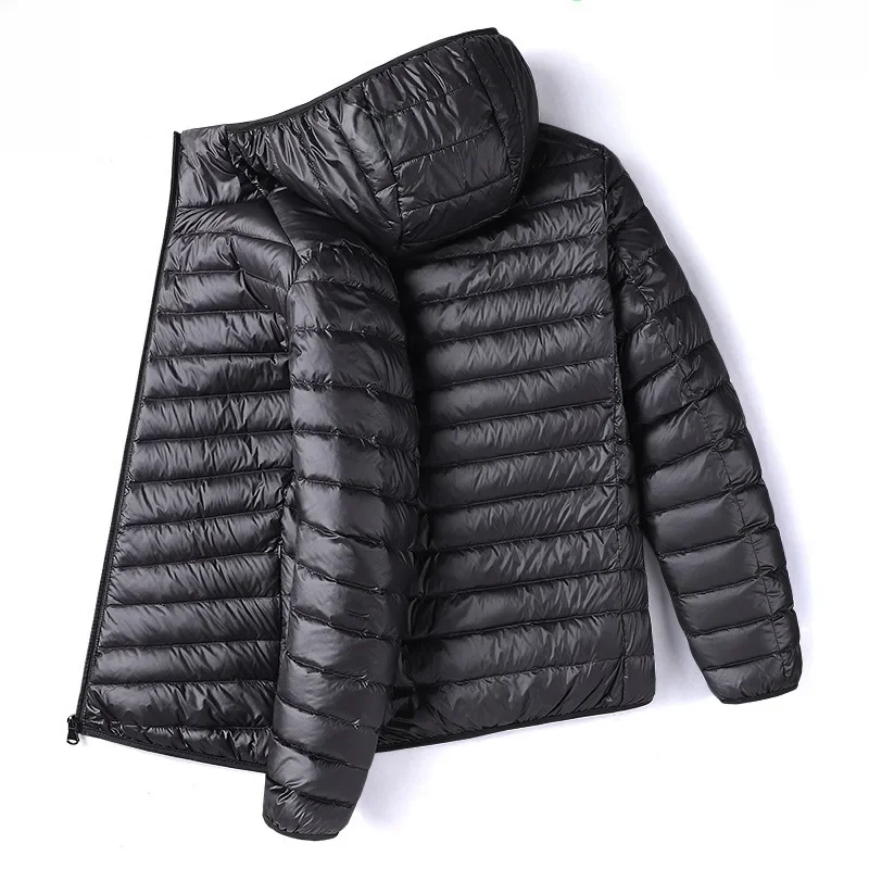 Black [hooded cotton-padded jacket]]