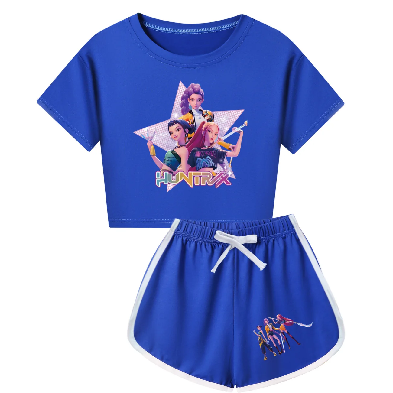 RWIOKS Costume Kpop D-Demon H-Hunters Enfant T-shirt à Manches Courtes