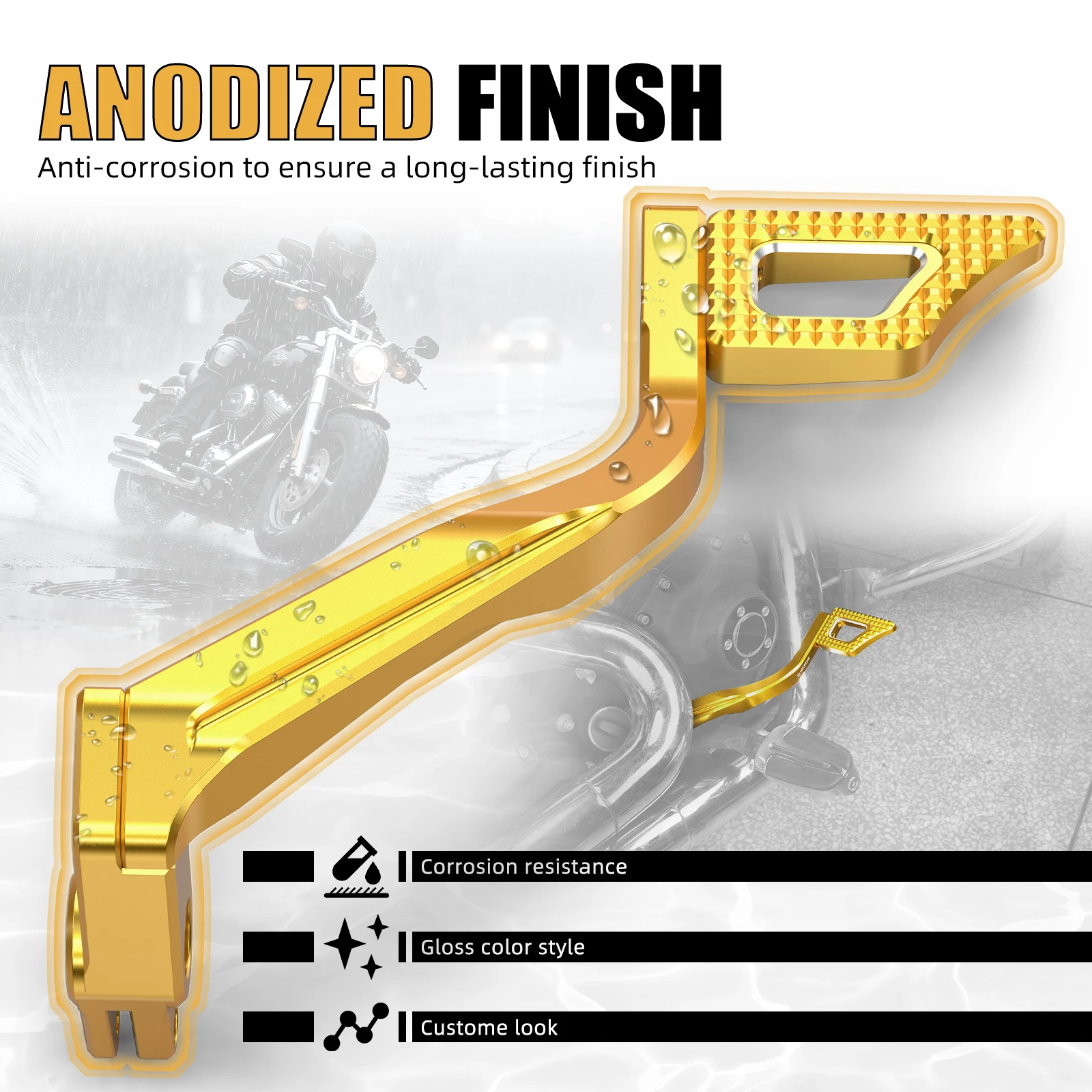 Für Harley Dyna Wide Glide/Street NICECNC Hinterradbremshebel-Pedalsatz für Harley Dyna Bob Low Rider FXDLS 2016–2017 Fat Bob FXDF – Detail 12
