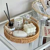 1/3 Piece Hand Woven Imitation Rattan Round Storage Tray Wooden Vintage Imitation Rattan Fruit Basket Snack Tray Storage Tray 1