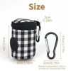 Pet waste bag Checkered pattern Fashionable Easy to carry when going out Waste bag for dog feces Outdoor litter collection bag 2
